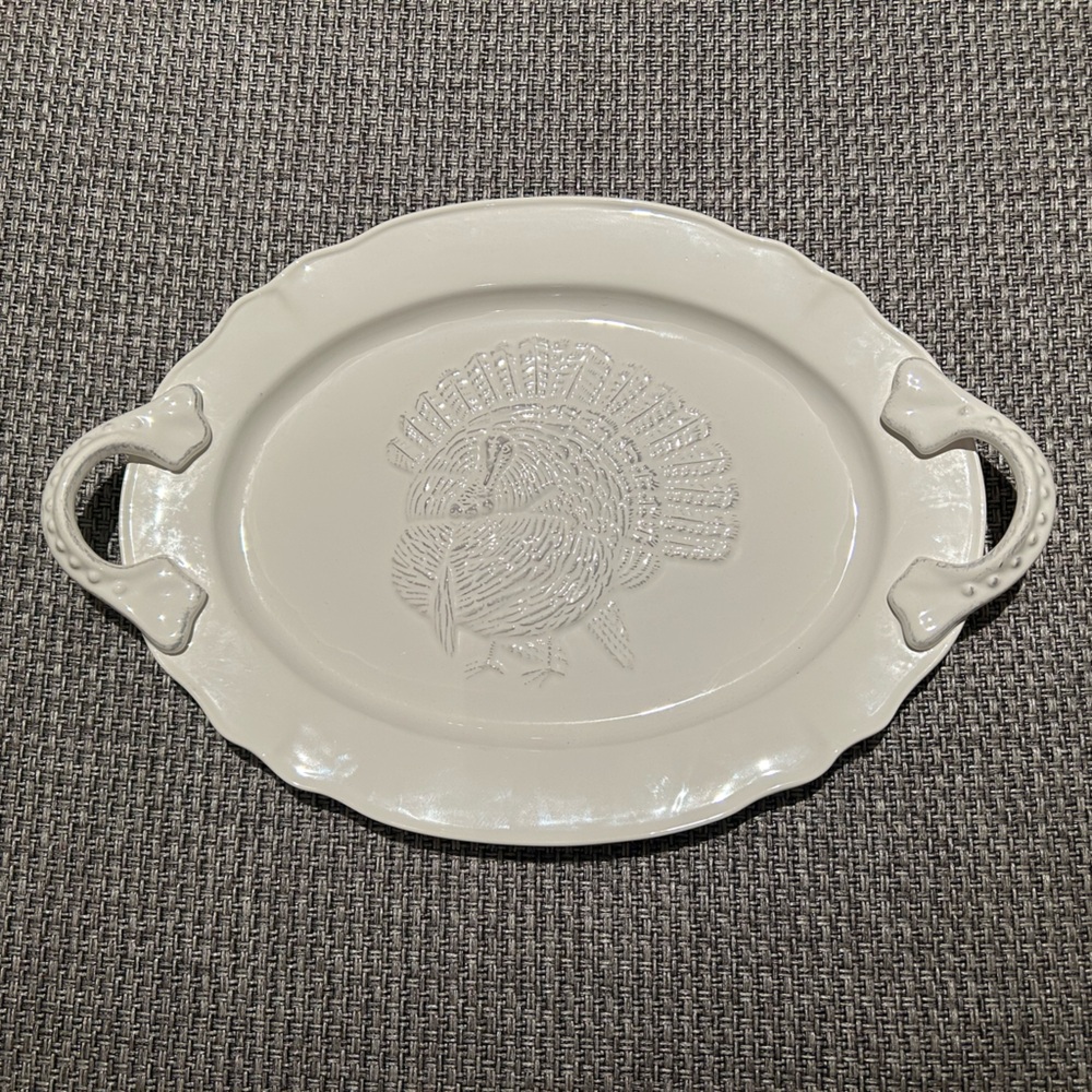 Elegant White Turkey Platter